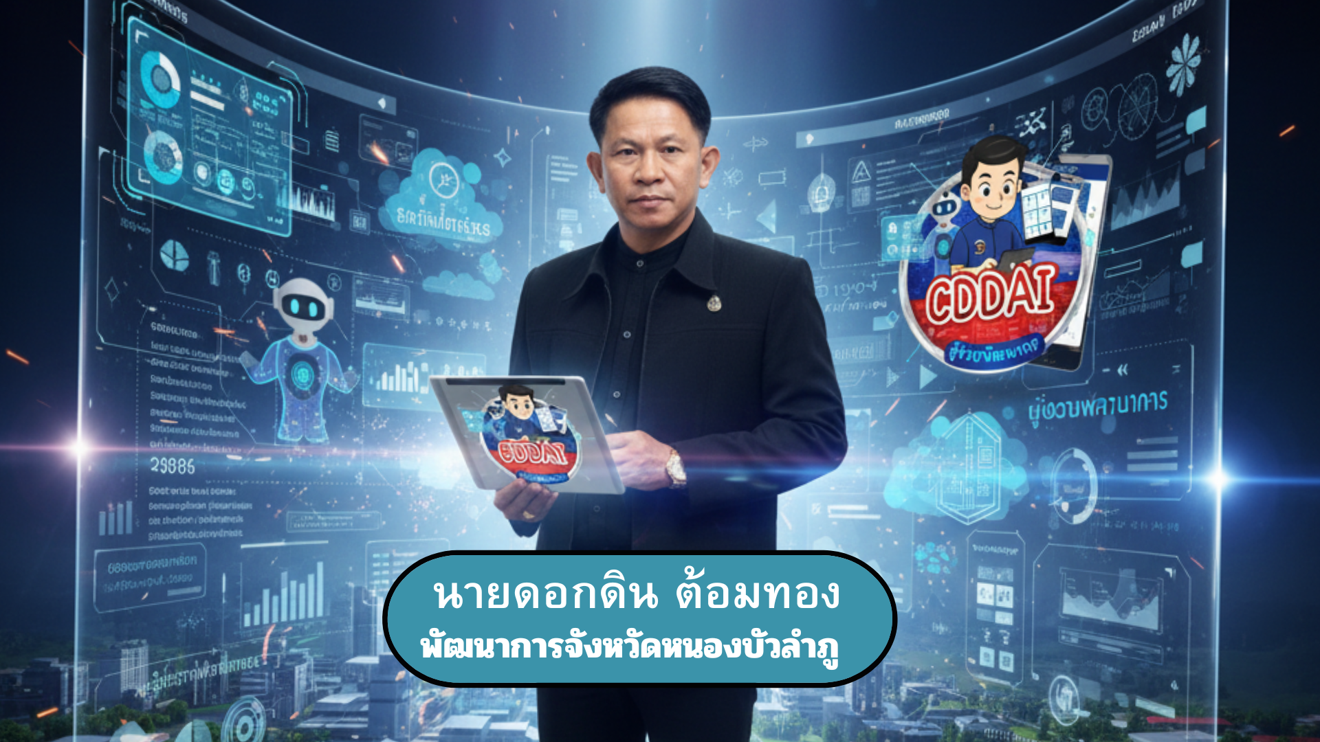 ปฏิวัติงานพัฒนาชุมชน! สู่ยุค AI เต็มรูปแบบ นายดอกดิน ต้อมทอง พัฒนาการจังหวัดหนองบัวลำภู ขอเชิญพัฒนากรและผู้เกี่ยวข้อง "ติดอาวุธ" ด้วย CDD AI: ผู้ช่วยอัจฉริยะที่รู้ลึก รู้จริง เรื่องชุมชนไทย ซึ่งเป็นแพลตฟอร์ม AI และข้อมูลเชิงลึก ที่ถูกสร้างขึ้นเพื่อเป็น "ผู้ช่วยพัฒนากรอัจฉริยะ" ในการขับเคลื่อนชุมชนไทยให้เข้มแข็งอย่างยั่งยืน