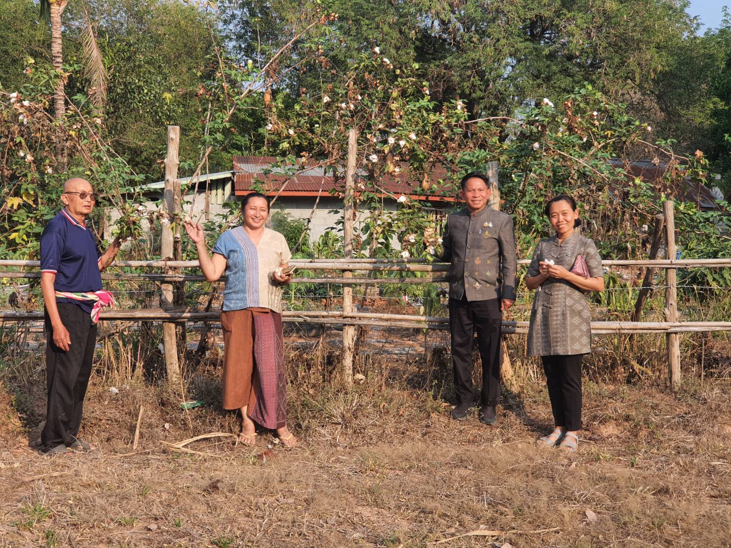 พัฒนาการจังหวัดลงพื้นที่แปลงฝ้าย ชูอัตลักษณ์ผ้าทอพื้นเมือง สร้างรายได้ยั่งยืนสู่ชุมชน